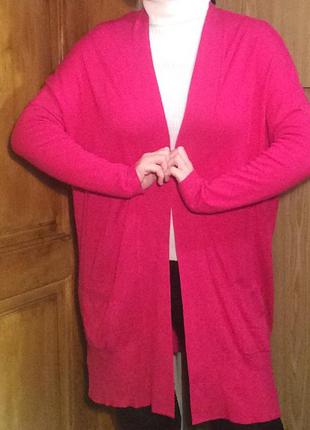 Вискозный кардиган длинный,удлинённый,кофта с кармашками,свитер,накидка2 фото