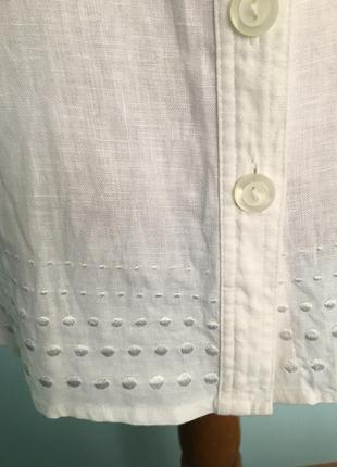 Біла блуза льняна linea6 фото