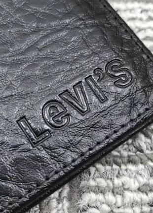 Кошелек levis черный  мужской на подарок / подарочный набор5 фото