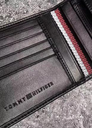 Мужское портмоне tommy hilfiger черное / кошелек на подарок6 фото
