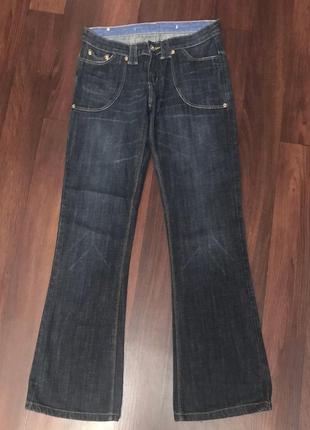 Широкі джинси кльош з низькою посадкою1 фото