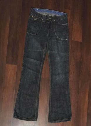 Широкі джинси кльош з низькою посадкою2 фото