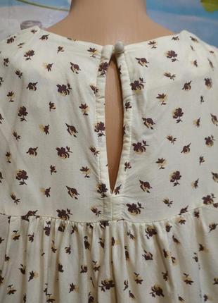 Блуза с пышными пукавами на резинке по верху  100% вискоза.7 фото