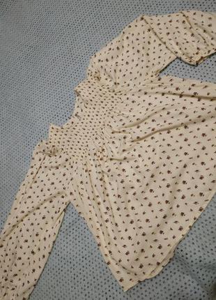 Блуза с пышными пукавами на резинке по верху  100% вискоза.6 фото
