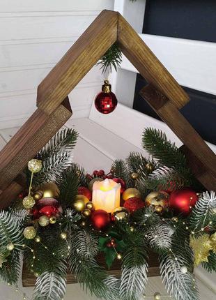 Рождественские подсвечники, новогодний декор4 фото