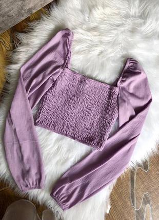 Блуза жатка свитер лавандовый цвет