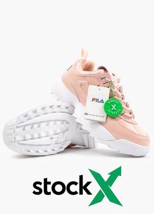 Новые женские розовые кроссовки fila disruptor распродажа8 фото