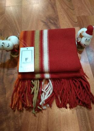 Плотный теплый шарф из шерсти ламы2 фото