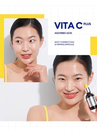 Сироватка для обличчя з вітаміном c missha vita c plus spot correcting & firming ampoule4 фото