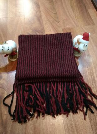 Теплый шерстяной шарф из шерсти ламы