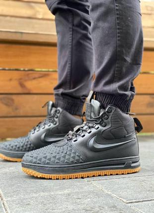 Nike lunar force 1 duckboot зимние мужские кроссовки найк черные