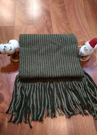 Теплый шарф из шерсти ламы1 фото