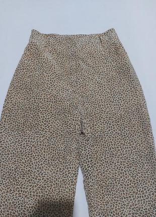 Ексклюзивні шовкові(100%-шовк) штани, леопардовий принт "vera cristina"2 фото