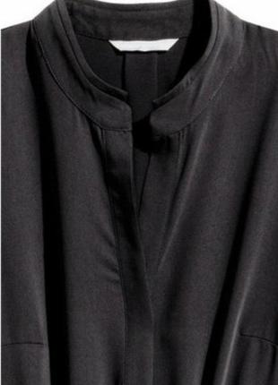 Чёрное платье-рубашка миди h&m2 фото