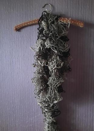 Дизайнерський шарфик, в'язане боа,в стилі бохо6 фото
