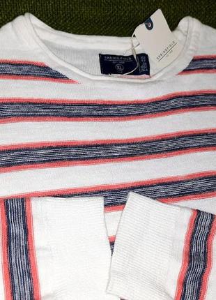 Смугастий легкий джемпер пуловер светр springfield. розмір-xl