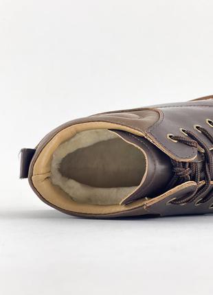 Зимние мужские ❄️ugg australia leather boot brown.3 фото