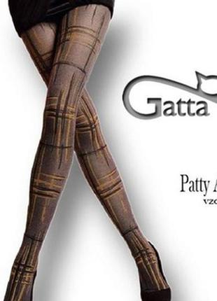 Колготки з малюнком gatta 2-s, 4-l 40 den у стилі арт-деко лімітована серія європейська якість