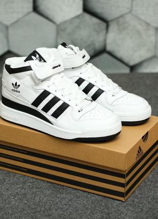 Кроссовки adidas forum (бело/черные)