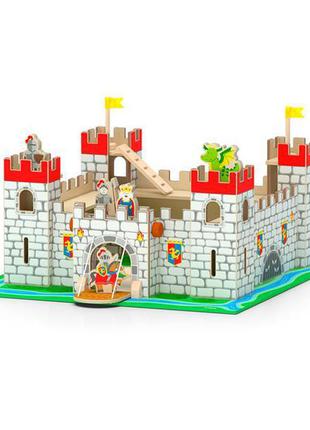 Деревянный игровой набор viga toys игрушечный замок (50310)