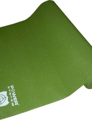 Коврик для йоги и фитнеса power system ps-4014 fitness-yoga mat green4 фото