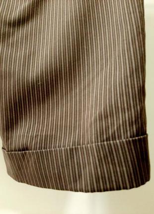 Orsay отличные длинные шорты коричневые в полоску с манжетами весна/лето женские р48-50-528 фото