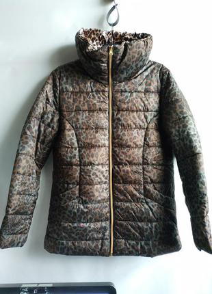Леопардовая куртка (без утеплителя)4 фото