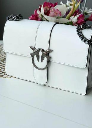 Сумка з птахами шкіряна жіноча італія натуральна шкіра клатч на ланцюжку кроссбоди ts000182
