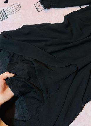 Маленькое чёрное платье h & m hm шифоновое короткое мини4 фото