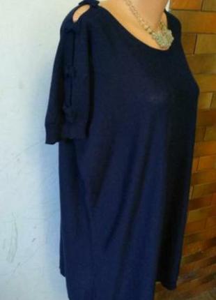 Кашемировое платье свободного кроя с разрезами на м л2 фото
