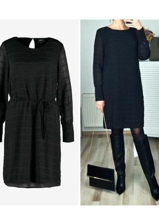 Женское шифоновое миди платье нарядное черное миди платье оверсайз