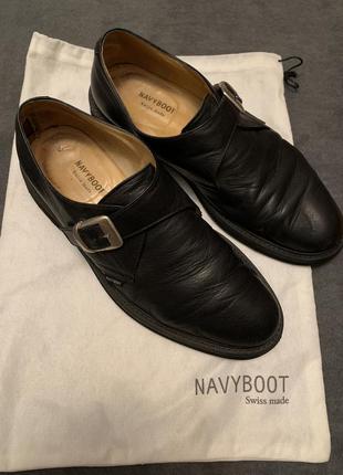 Кожаные туфли navy boot2 фото