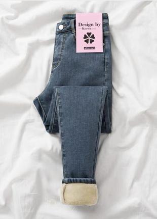 Женские джинсы скинни на утеплении термоподкладке1 фото