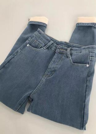 Женские джинсы скинни на утеплении термоподкладке5 фото