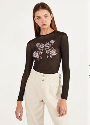 Боді сіточка з металевої аплікацією під золото та срібло