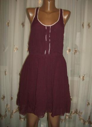 Легкое воздушное платье-сарафан из 100% шелка