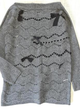 Шикарный свитер длинный twin set шерсть3 фото