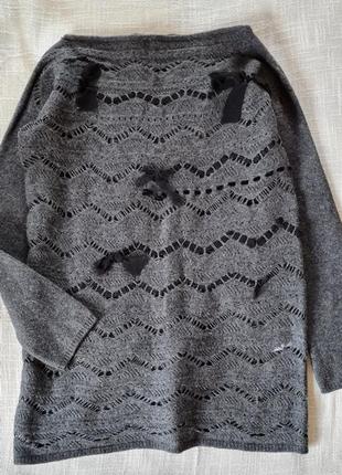Шикарный свитер длинный twin set шерсть4 фото