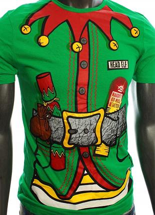 Новогодняя футболка эльфа большой размер 3xl