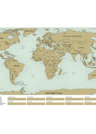 Скретч карта світу uft scratch world map англійською мовою4 фото