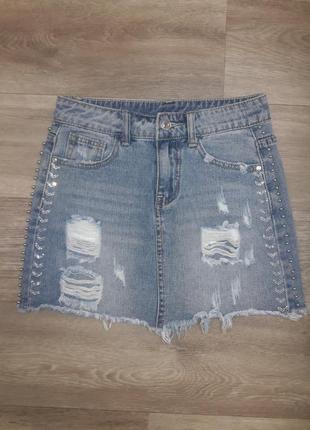 Джинсовая юбка р.25