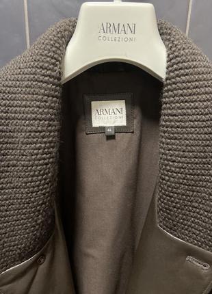 Кожаная куртка пиджак armani3 фото