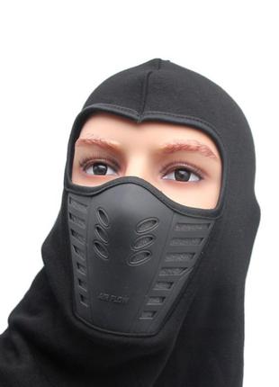 Балаклава маска фліс саб-зіро (ніндзя), унісекс чорний1 фото