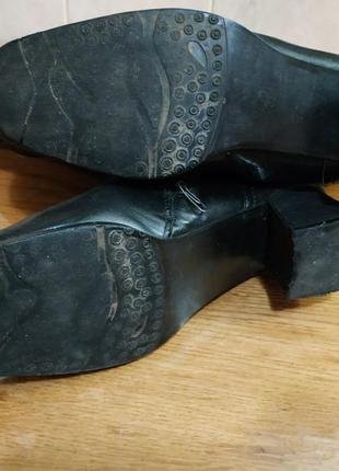 Зимові шкіряні чоботи чобітки зимние кожаные сапожки сапоги на меху3 фото