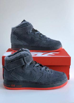 Nike air force mid grey сникеры!!!