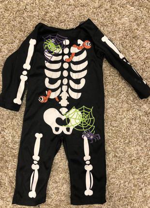 Карнавальний костюм скелета, helloween на 1-2 роки