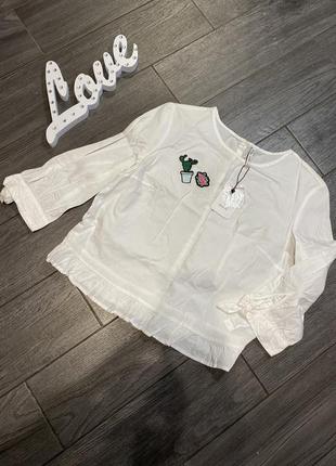 Белая блузка нарядная1 фото