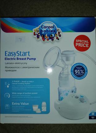 Молокоотсос/молоковідсмоктувач з електричним приводом canpol babies easy start