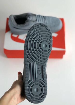 Зимние кроссовки nike air force 1 "grey" winter на меху5 фото