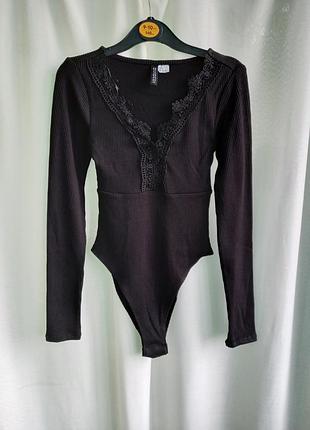 Боди в рубчик h&m